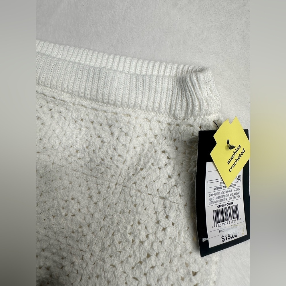 Art Class Sweater Knit Skirt Girls Size Medium 7/8 White Elastic Waist Lined - Picture 3 of 10